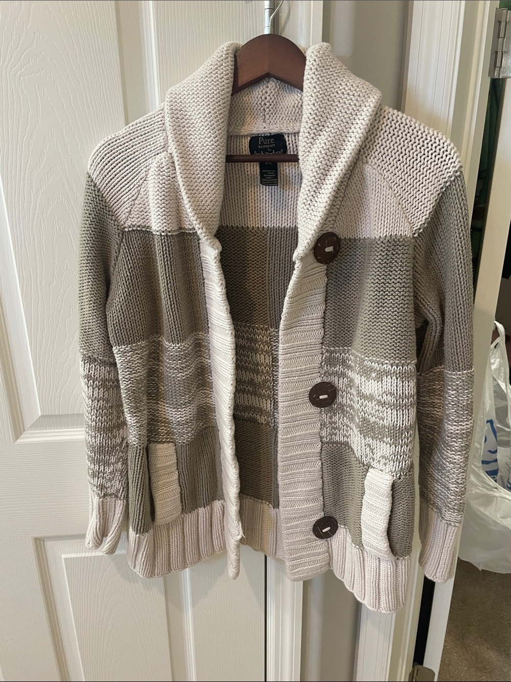 fresh produce handknit 100% cotton heavy duty sweater